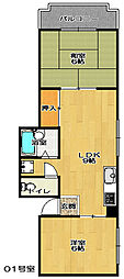サンシャイン淀 2LDKの間取図画像
