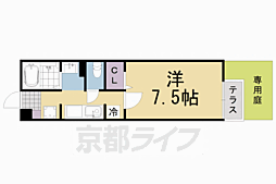 JR山陰本線 園部駅 徒歩17分の賃貸アパート 1階1Kの間取り