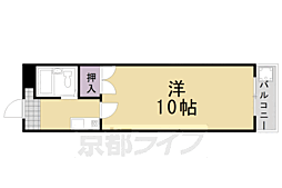 阪急嵐山線 嵐山駅 徒歩7分の賃貸マンション 2階1Kの間取り