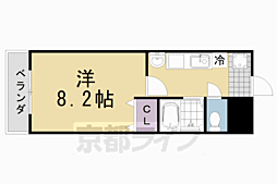 阪急京都本線 桂駅 徒歩32分の賃貸マンション 1階1Kの間取り