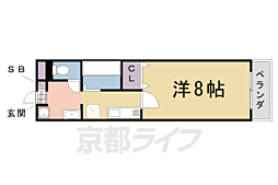 JR山陰本線 園部駅 徒歩20分の賃貸アパート 2階1Kの間取り