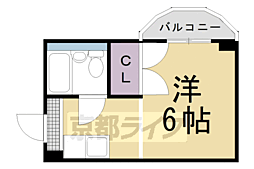 京阪本線 伏見桃山駅 徒歩7分の賃貸マンション 3階1Kの間取り