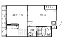京阪本線 墨染駅 徒歩10分の賃貸マンション 4階1LDKの間取り