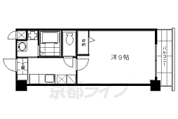 京阪本線 藤森駅 徒歩8分の賃貸マンション 3階1Kの間取り