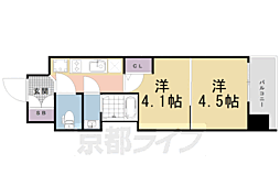 JR東海道・山陽本線 西大路駅 徒歩10分の賃貸マンション 3階2Kの間取り