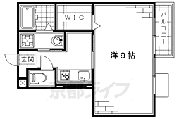 京阪本線 藤森駅 徒歩5分の賃貸アパート 1階1Kの間取り