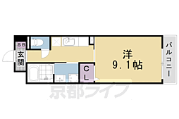 JR東海道・山陽本線 西大路駅 徒歩17分の賃貸マンション 1階1Kの間取り