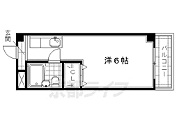 近鉄京都線 桃山御陵前駅 徒歩3分の賃貸マンション 3階1Kの間取り