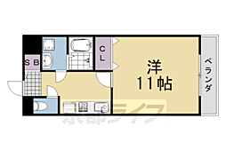阪急京都本線 桂駅 4.4kmの賃貸マンション 1階1Kの間取り