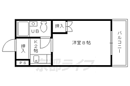 京阪本線 龍谷大前深草駅 徒歩5分の賃貸マンション 3階1Kの間取り