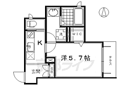 JR東海道・山陽本線 京都駅 徒歩5分の賃貸アパート 1階1Kの間取り