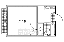 鷹野ハイツ 1Kの間取図画像