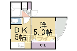 メゾンドポエジー 2階1DKの間取り