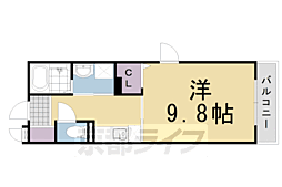 ランデュール岩崎 3階1Kの間取り