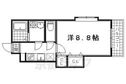 京阪本線 龍谷大前深草駅 徒歩10分の賃貸マンション 1階1Kの間取り
