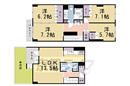 メゾネット水無瀬 110 1階4LDKの間取り