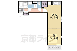 近鉄京都線 東寺駅 徒歩12分の賃貸アパート 1階1DKの間取り