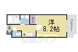 JR奈良線 JR藤森駅 徒歩1分の賃貸マンション 1階1Kの間取り