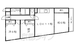 ビューテラス桂南 3LDKの間取図画像