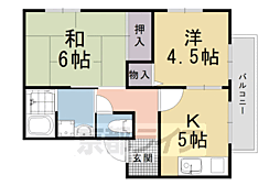 フレグランス西梅津 2DKの間取図画像