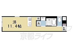 京都市東山区山崎町マンション ワンルームの間取図画像