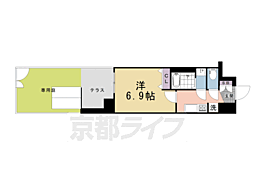 京都市上京区長門町マンション 1Kの間取図画像
