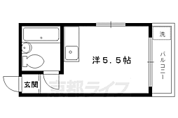藤田ハイツ ワンルームの間取図画像