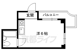ドルミ新町 ワンルームの間取図画像