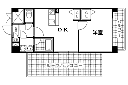 コンフォーレ栗栖野 1DKの間取図画像