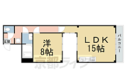 八久ハイツ 1LDKの間取図画像