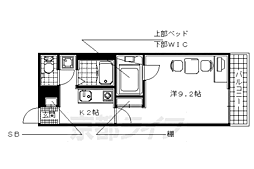 レオパレスビューテラス草内 1Kの間取図画像