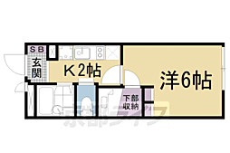 レオパレスシュピッツェ 1Kの間取図画像