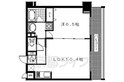 RESIDIA御所東 1LDKの間取図画像