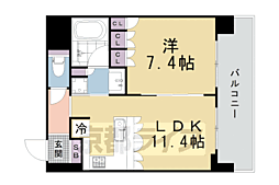 リーガル京都御所西V 1LDKの間取図画像