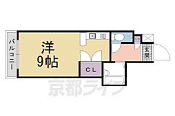 グランドールワタナベ 1Kの間取図画像