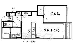 エフパティオ3 1LDKの間取図画像