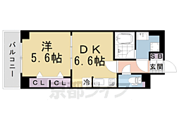 ベラジオ雅び京都西院 1DKの間取図画像