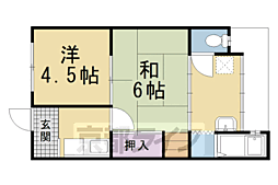 太田マンション 2Kの間取図画像