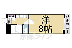 カーサー高村 1Kの間取図画像