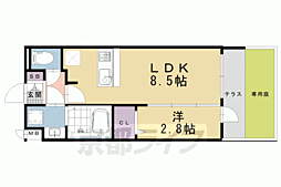 ファステート京都東福寺パラベル 1LDKの間取図画像