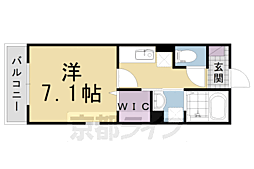ウォーターリリー 1Kの間取図画像