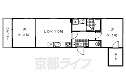 Boulogne府庁前 2LDKの間取図画像