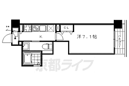 エステムプラザ東山邸 1Kの間取図画像