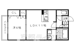 グランメゾン御池 1LDKの間取図画像
