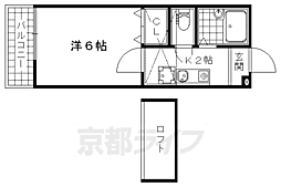 セ・レスト薬大南 1Kの間取図画像