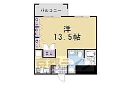 デ・エストレージャス ワンルームの間取図画像