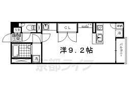 レオネクスト玄琢 ワンルームの間取図画像