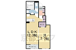 Tortue A 1LDKの間取図画像