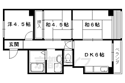 コスモ星の子ハイツ 3DKの間取図画像