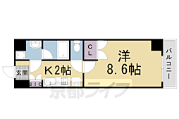 大学生協学生会館レガリオ 1Kの間取図画像
